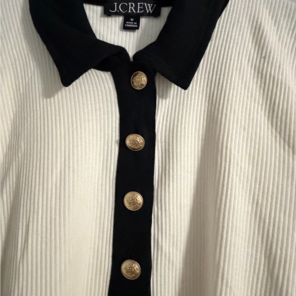 J. Crew Kids Polo in White and Black - Picture 5 of 6